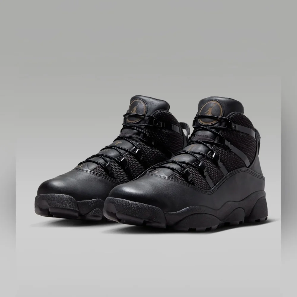 Nike Air Jordan Winterized 6 Rings Men’s Size 9 Shoes Triple Black” FV3826 001 - Picture 3 of 12